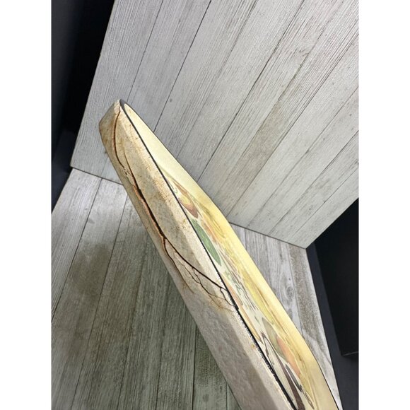 Vintage Wooden Serving Tray Fruit Italy Made Decorative Platter 16.5" x 12.5" - Picture 4 of 7